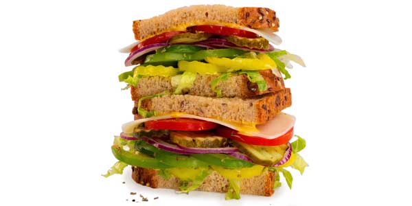 Cold veggie sandwich