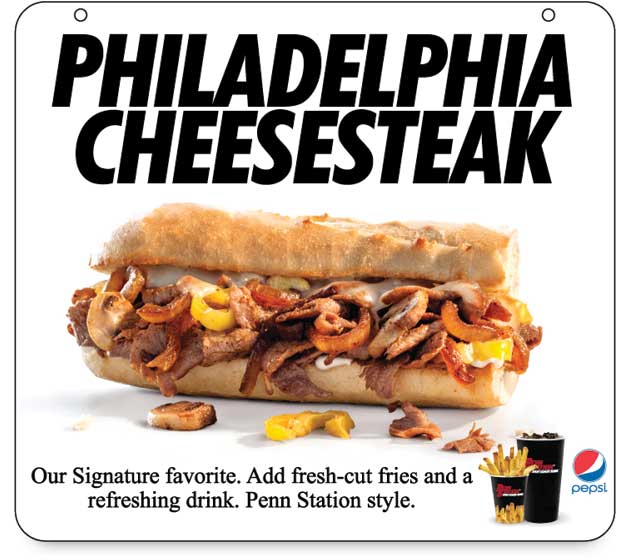 The Philly Cheesesteak sub is the monthly special